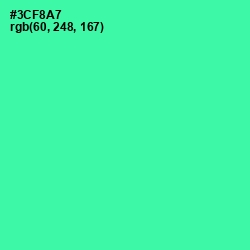 #3CF8A7 - Shamrock Color Image