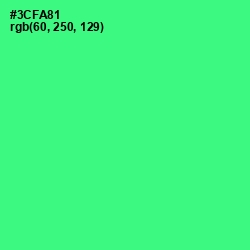 #3CFA81 - Shamrock Color Image