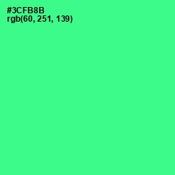 #3CFB8B - Shamrock Color Image