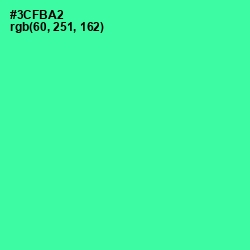 #3CFBA2 - Shamrock Color Image