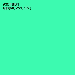 #3CFBB1 - Shamrock Color Image