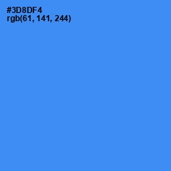 #3D8DF4 - Dodger Blue Color Image