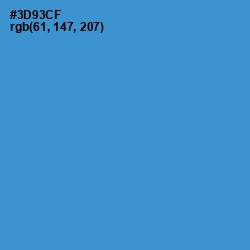 #3D93CF - Curious Blue Color Image