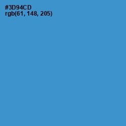 #3D94CD - Curious Blue Color Image