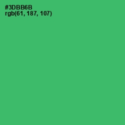 #3DBB6B - Sea Green Color Image