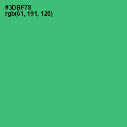 #3DBF78 - Sea Green Color Image
