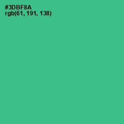 #3DBF8A - Keppel Color Image