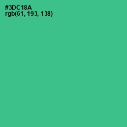 #3DC18A - Shamrock Color Image
