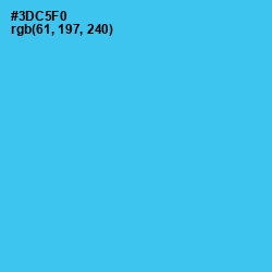 #3DC5F0 - Turquoise Color Image