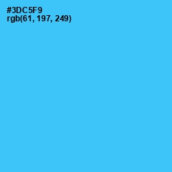 #3DC5F9 - Turquoise Color Image