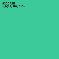 #3DCA9B - Shamrock Color Image
