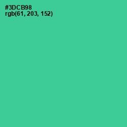 #3DCB98 - Shamrock Color Image
