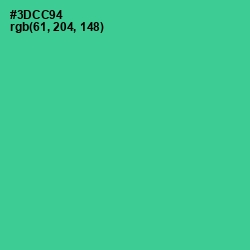 #3DCC94 - Shamrock Color Image