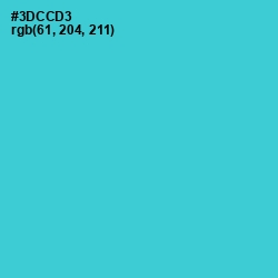#3DCCD3 - Turquoise Color Image