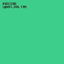 #3DCE8B - Shamrock Color Image