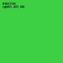 #3DCF44 - Malachite Color Image