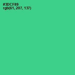 #3DCF89 - Shamrock Color Image