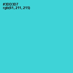 #3DD3D7 - Turquoise Color Image