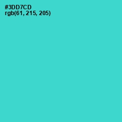 #3DD7CD - Turquoise Color Image
