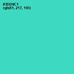 #3DD9C1 - Turquoise Color Image