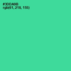 #3DDA9B - Shamrock Color Image
