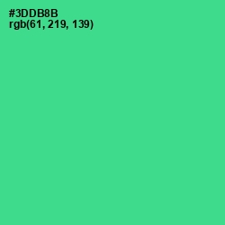 #3DDB8B - Shamrock Color Image