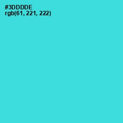 #3DDDDE - Turquoise Color Image
