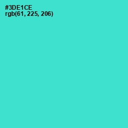 #3DE1CE - Turquoise Color Image
