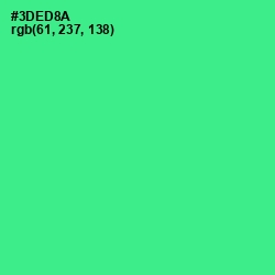 #3DED8A - Shamrock Color Image