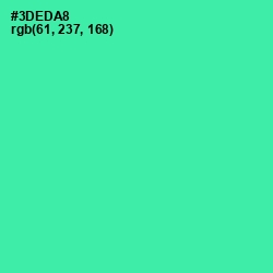 #3DEDA8 - Shamrock Color Image