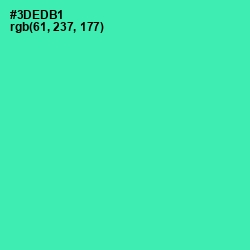 #3DEDB1 - Shamrock Color Image