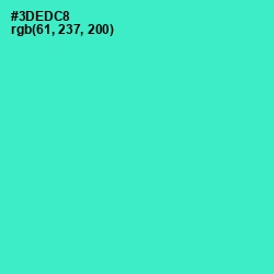 #3DEDC8 - Turquoise Color Image