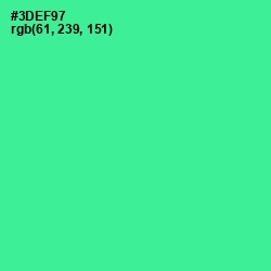 #3DEF97 - Shamrock Color Image