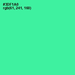#3DF1A0 - Shamrock Color Image