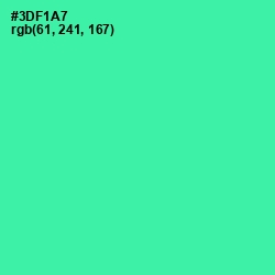 #3DF1A7 - Shamrock Color Image