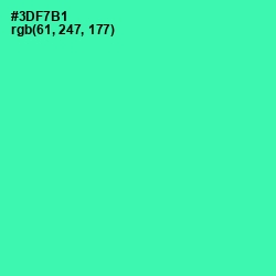 #3DF7B1 - Shamrock Color Image