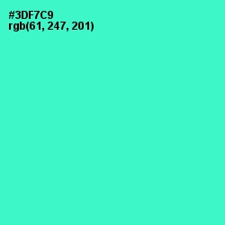 #3DF7C9 - Turquoise Color Image