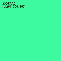 #3DFAA0 - Shamrock Color Image
