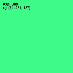 #3DFB89 - Shamrock Color Image