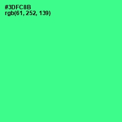 #3DFC8B - Shamrock Color Image