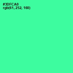 #3DFCA0 - Shamrock Color Image