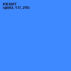 #3E89FF - Dodger Blue Color Image