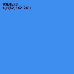 #3E8EF0 - Dodger Blue Color Image