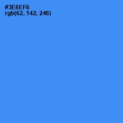 #3E8EF6 - Dodger Blue Color Image