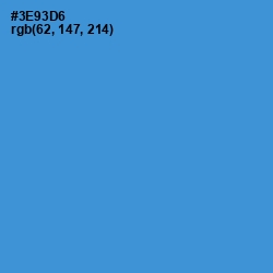 #3E93D6 - Curious Blue Color Image