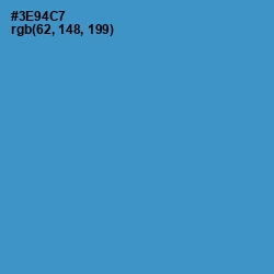 #3E94C7 - Curious Blue Color Image