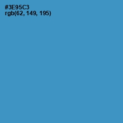 #3E95C3 - Curious Blue Color Image