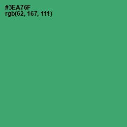 #3EA76F - Sea Green Color Image