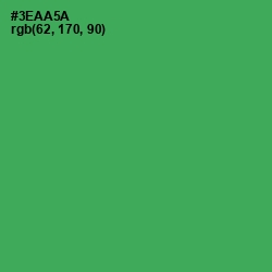 #3EAA5A - Sea Green Color Image