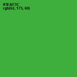 #3EAF3C - Forest Green Color Image